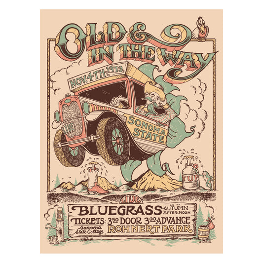 Old & In the Way Live at Sonoma State T-Shirt & Poster