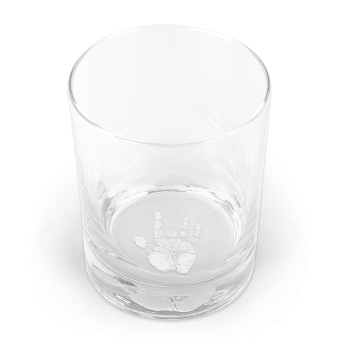 Jerry Garcia Handprint Rocks Glass