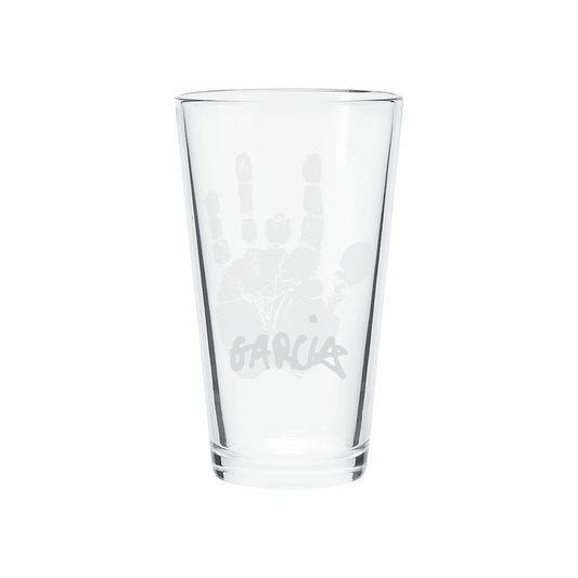Jerry Garcia Hand Print Pint Glass