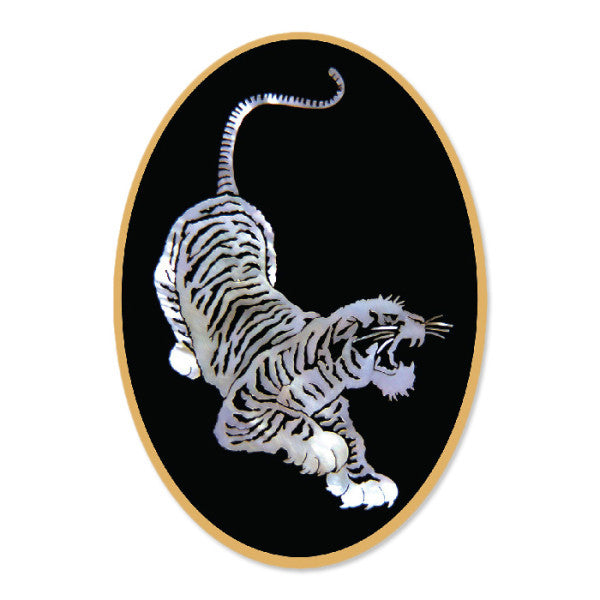 Jerry Garcia Tiger Sticker Chrome Sticker