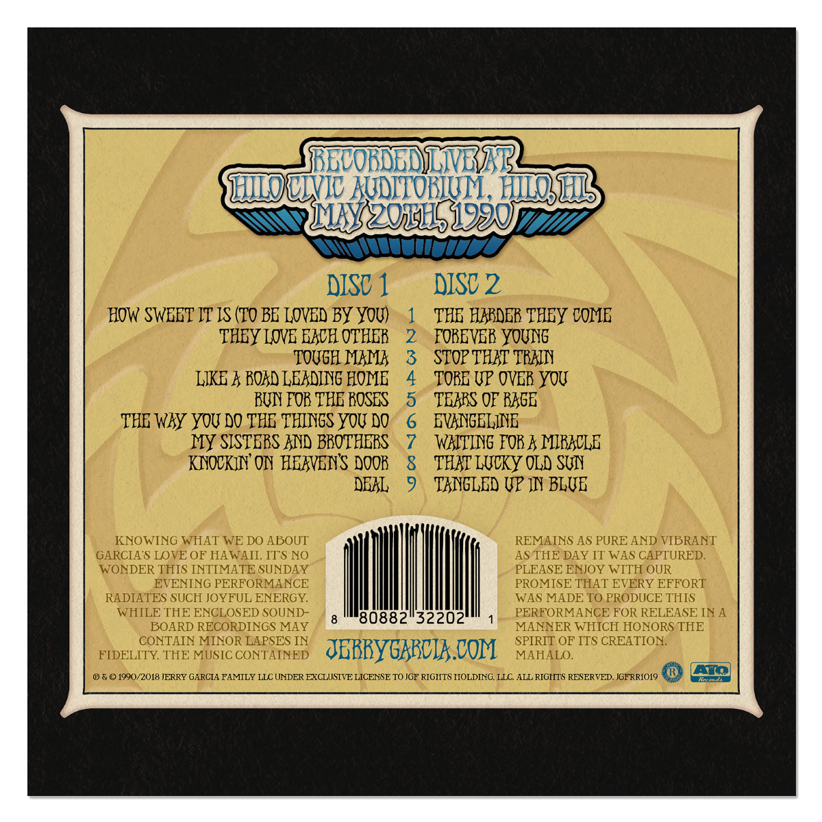 Jerry Garcia Band - GarciaLive Volume 10: 5/20/90 2-CD Set