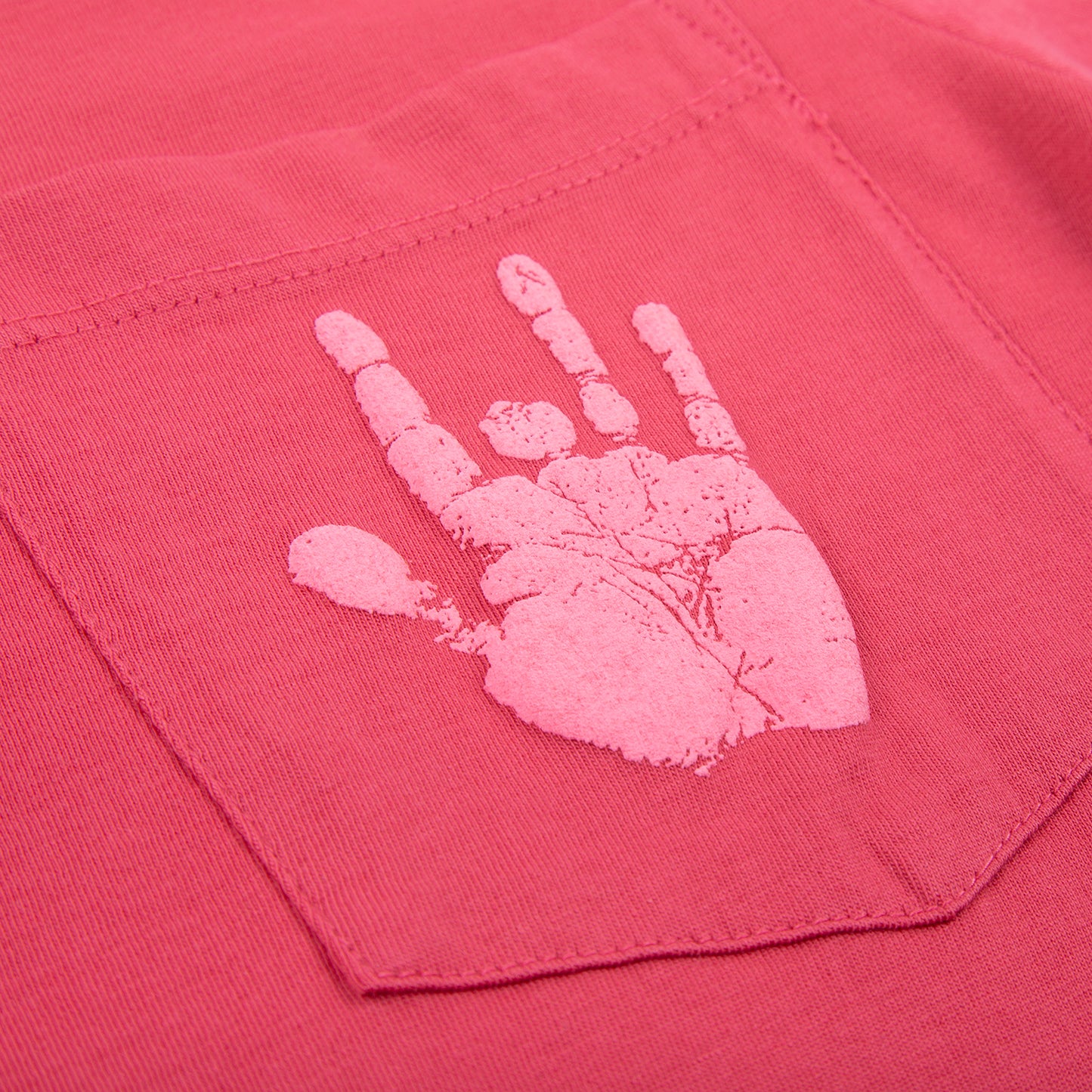 Garment Dyed Handprint Pocket T-Shirt