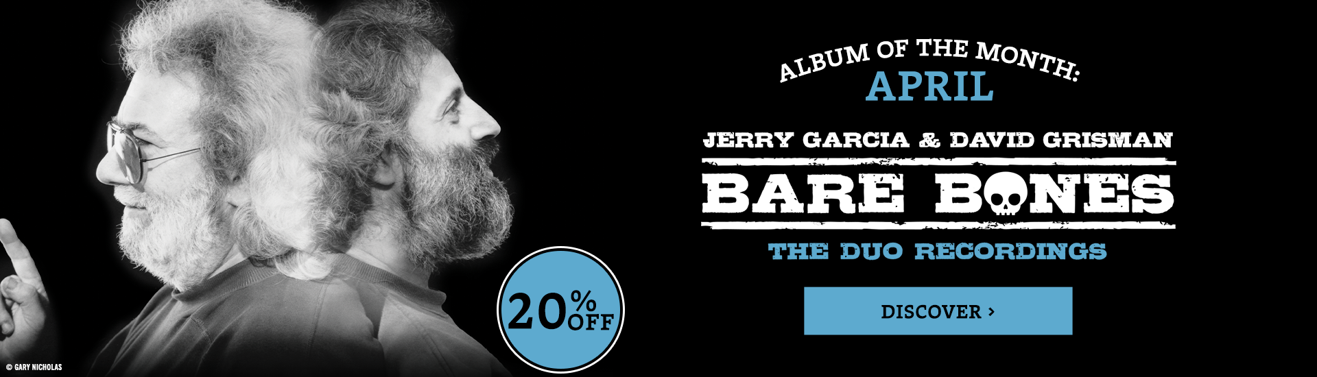 Album of the Month: April - Jerry Garcia and David Grisman - Bare Bones: The Duo Recordings 20% Off | Discover>