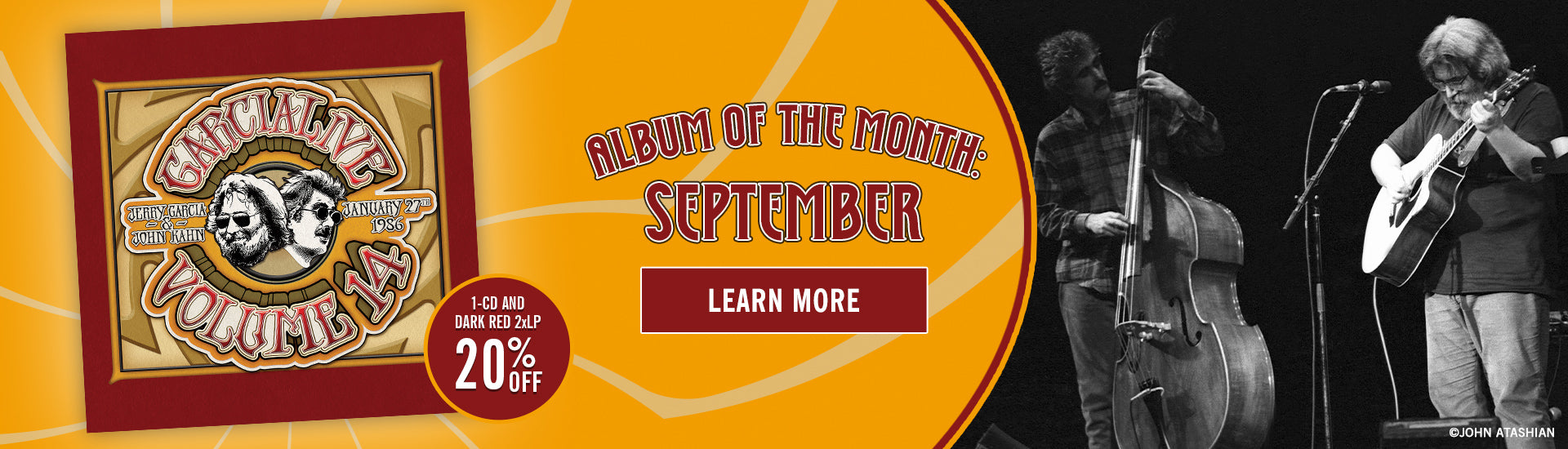Album of the month: September - GarciaLive Volume 14: 1-CD and Dark Red 2 x LP - 20% Off | Learn More