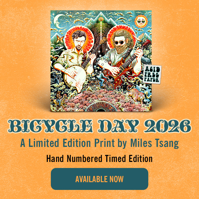 Bicycle Day 2026: A Limited Edition Print by Miles Tsang | Hand Numbered Timed Edition | AVAILABLE NOW