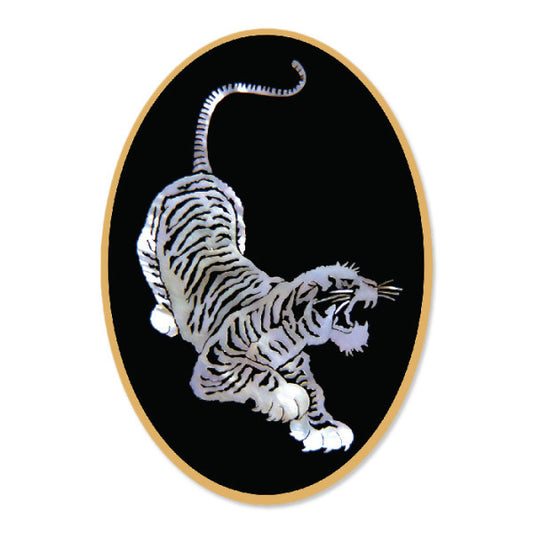 Jerry Garcia Tiger Sticker Chrome Sticker
