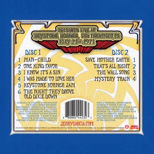 Jerry Garcia & Merl Saunders - GarciaLive Volume 15: 05/21/71 2-CD Set