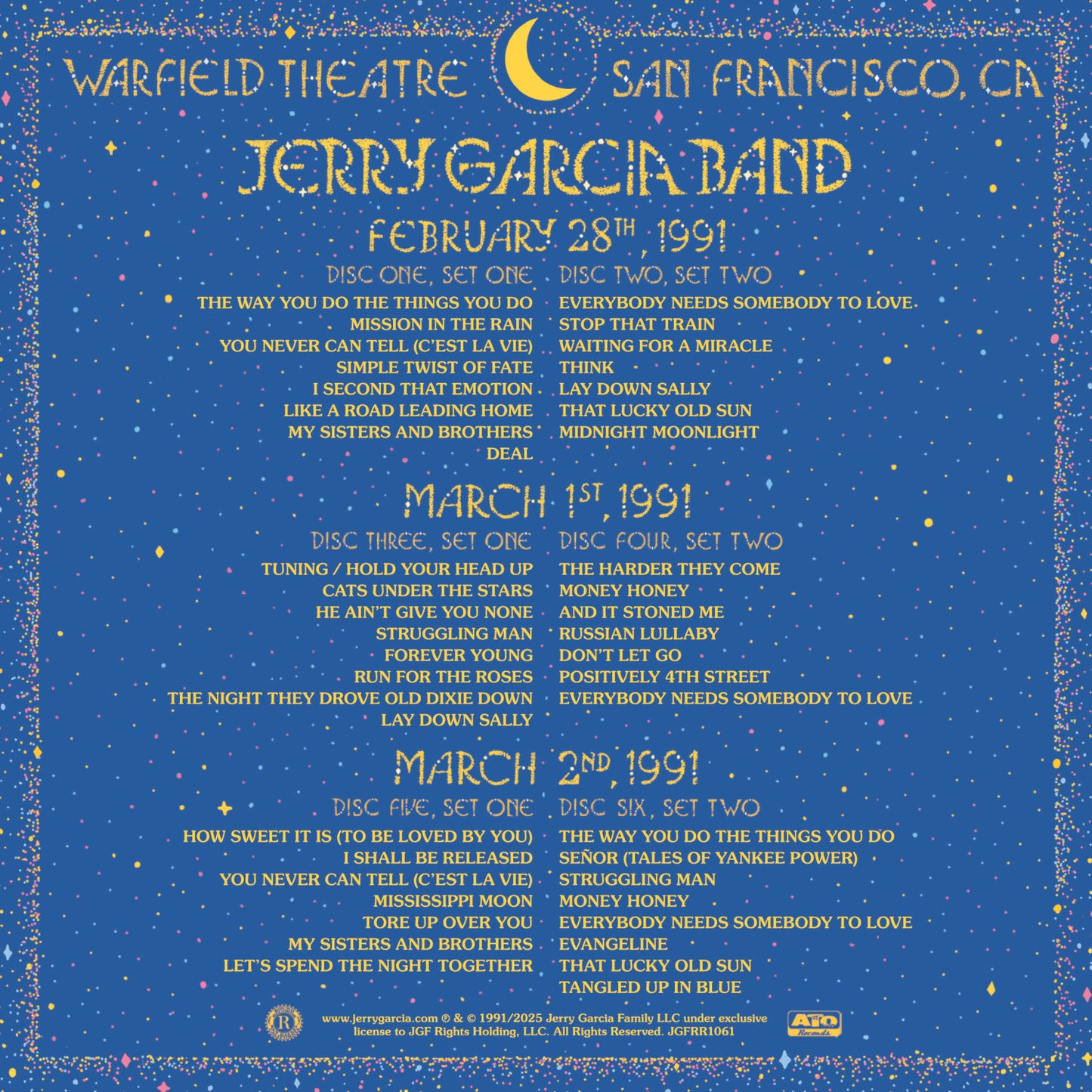 Live at The Warfield 6-CD Set or Digital Download