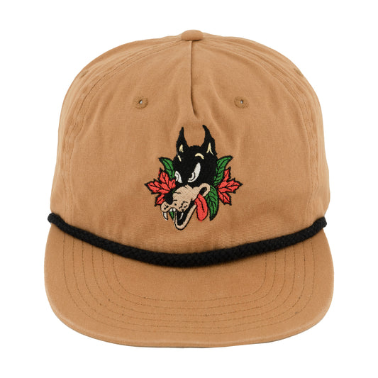 Woodgrain Wolf Organic Rope Snapback Hat