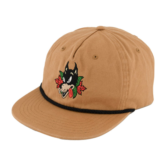 Woodgrain Wolf Organic Rope Snapback Hat