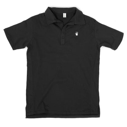 Jerry Garcia Handprint Organic Polo Shirt in Black