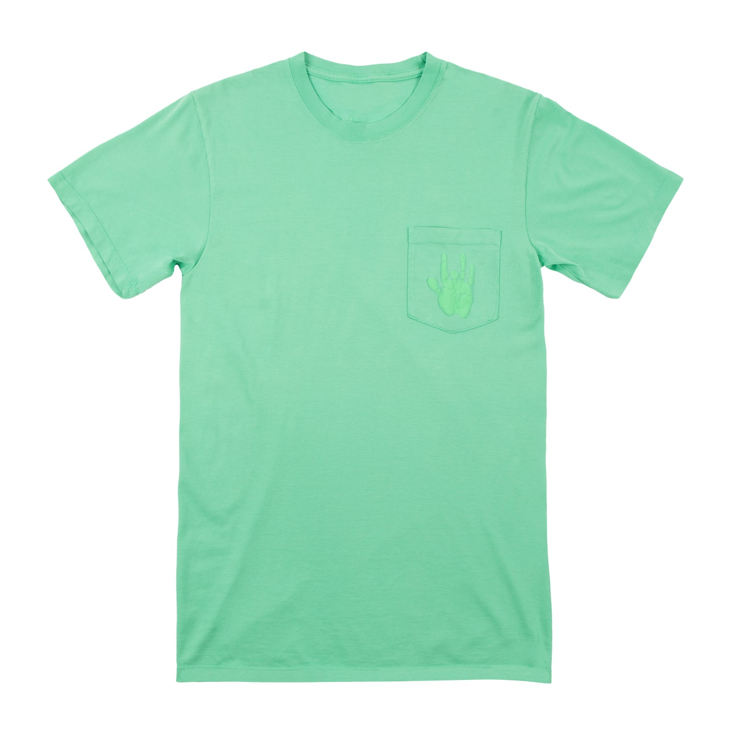 Garment Dyed Handprint Pocket T-Shirt