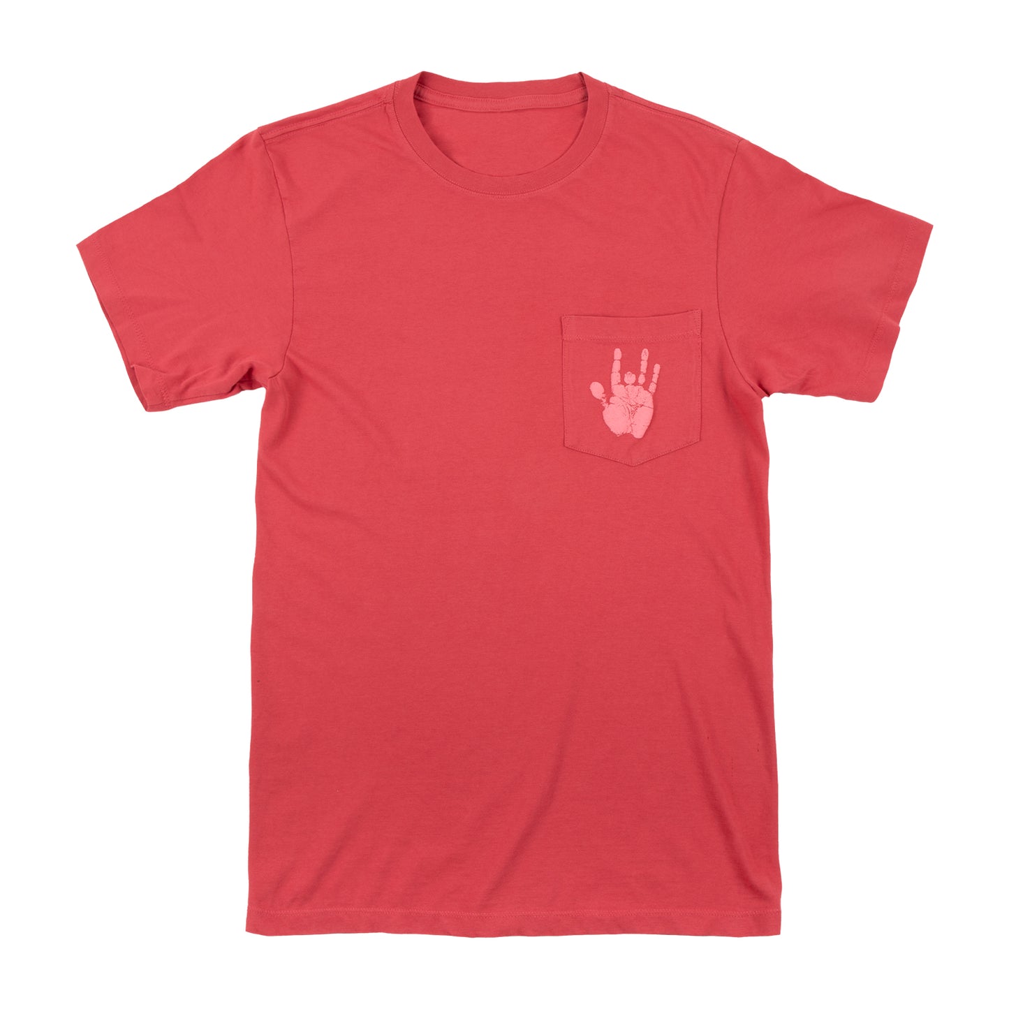 Garment Dyed Handprint Pocket T-Shirt