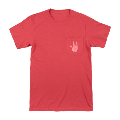 Garment Dyed Handprint Pocket T-Shirt