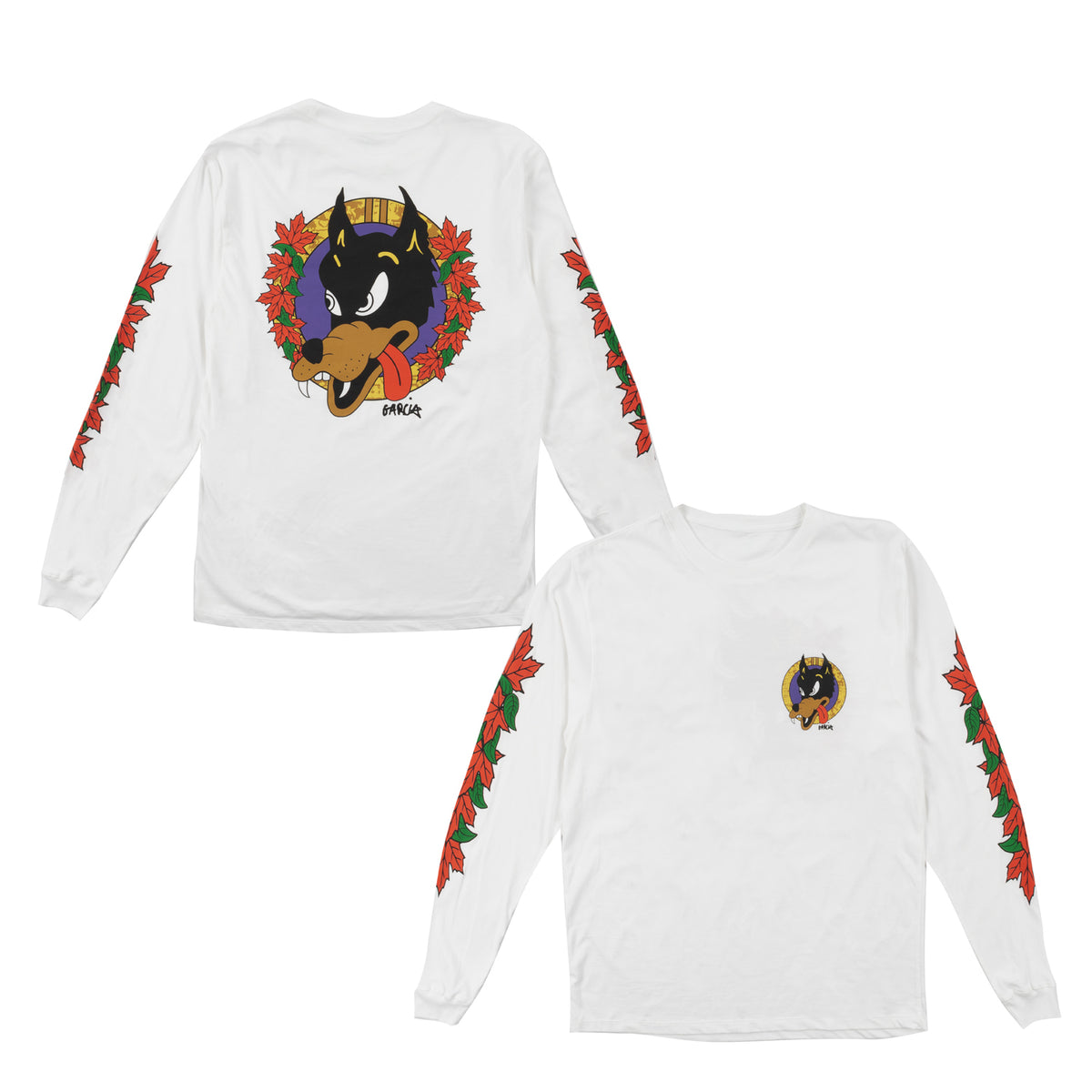 Woodgrain Wolf Longsleeve T-Shirt