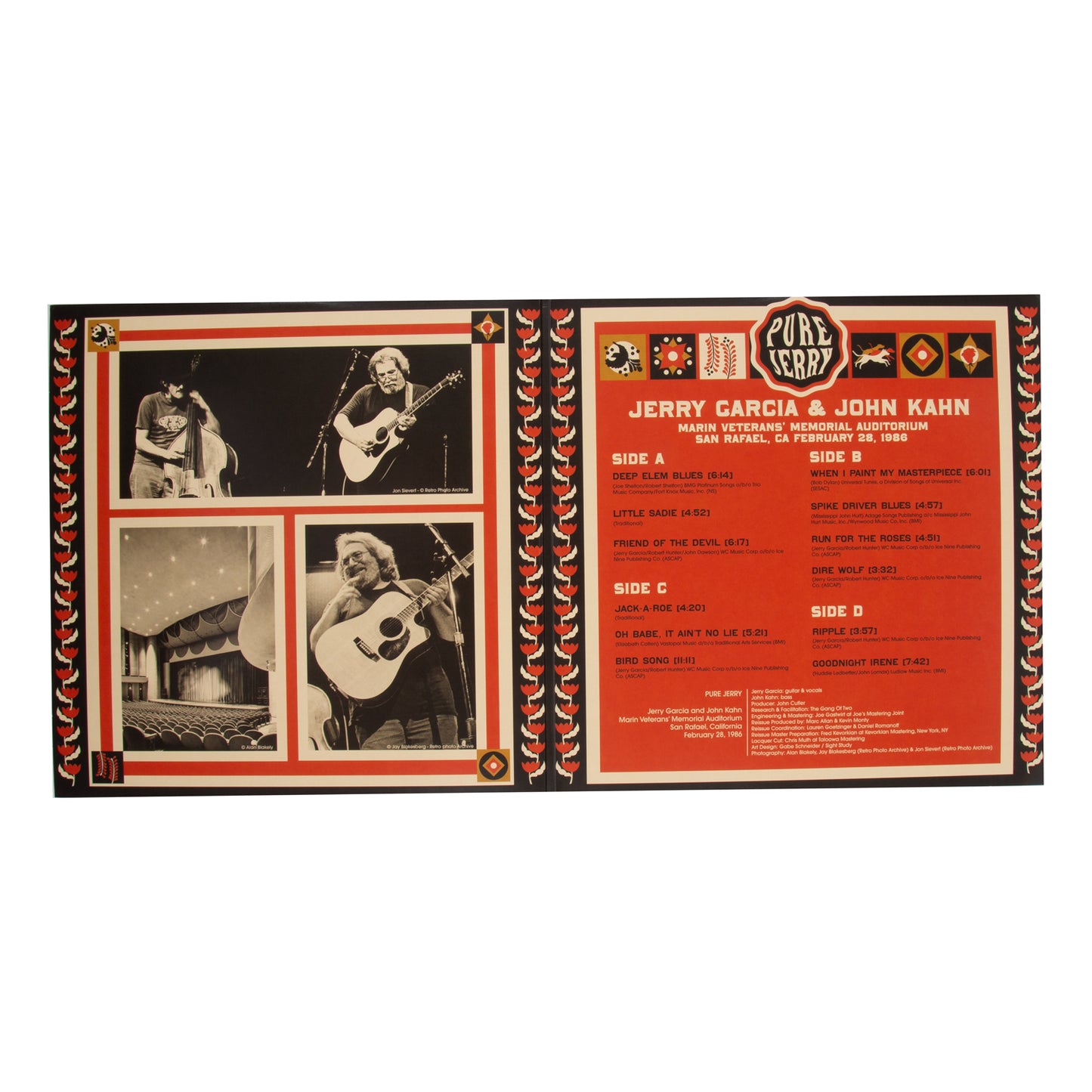 Pure Jerry: Marin Veterans' Memorial Auditorium, San Rafael, CA 2/28/86  Gold 2xLP