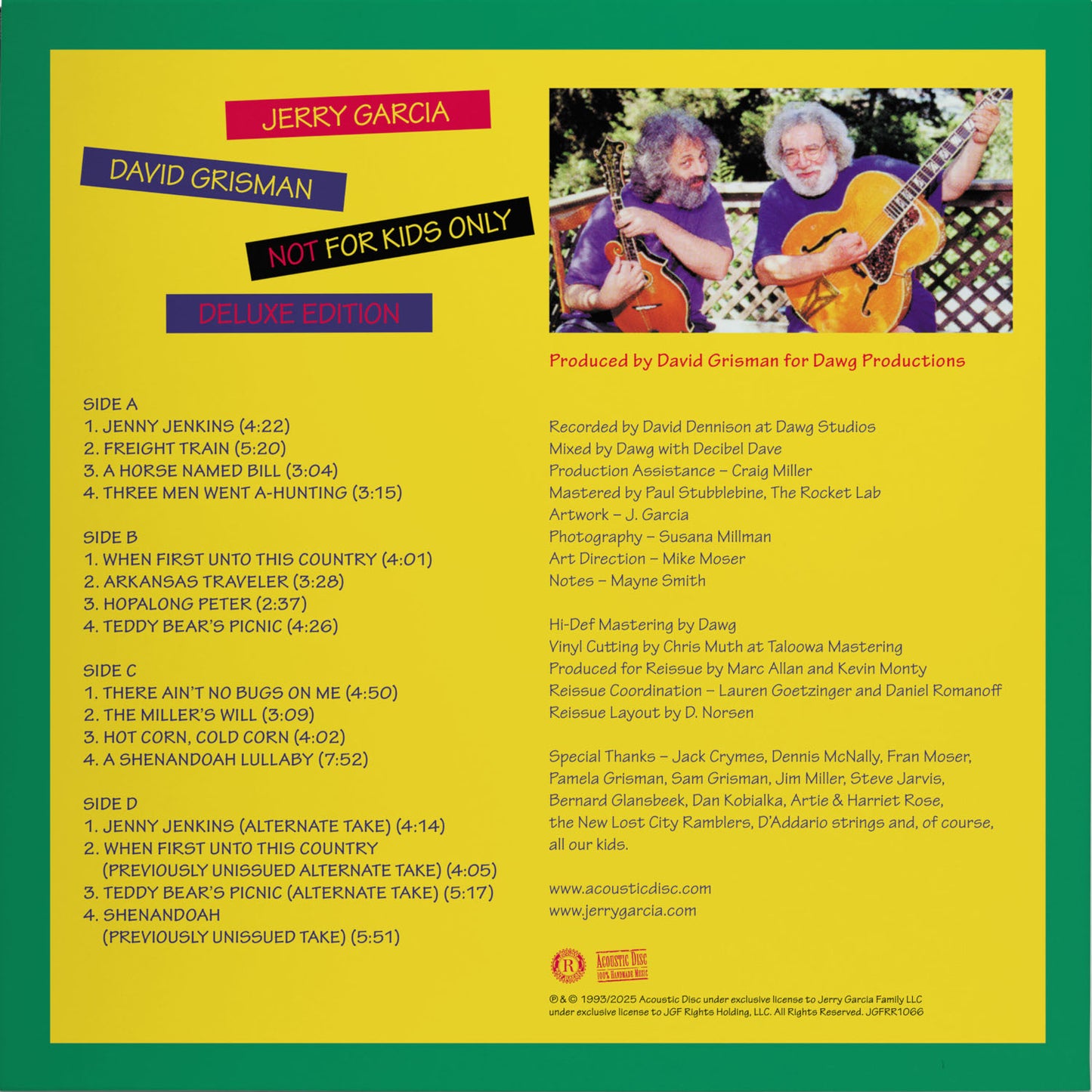 Not for Kids Only (Deluxe Edition) [2xLP] [Garcia Family Provisions Exclusive]